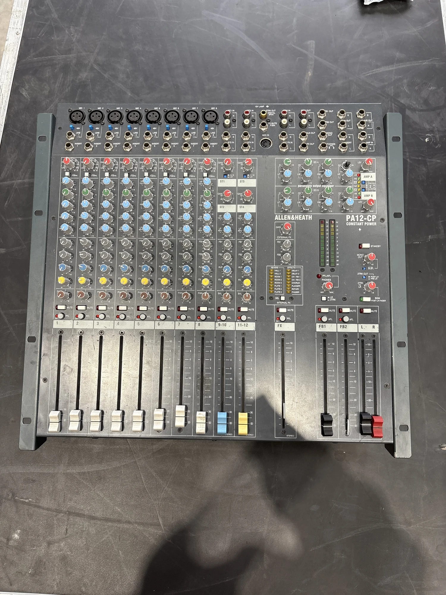 Allen & Heath  Analogue Powered Mixer Model:PA12CP. one faulty output