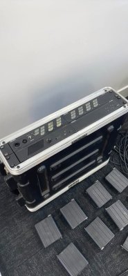 Audiotelex  8 Chanel Wired Comms System , with 9 receiver packs , cables , rack case