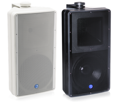 8" 2-Way Weather Resistant Speaker System with 70.7V/100V-60W Transformer and 8Ω Bypass