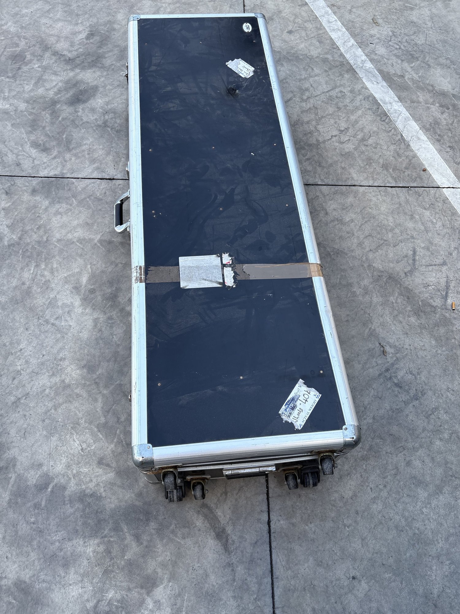 Keyboard Instrument Case  1540 x 500 x 160 With Removable Lid + Wheels & Foam Unbranded Average Condition  (RC2)