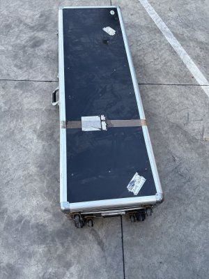 Keyboard Instrument Case  1540 x 500 x 160 With Removable Lid + Wheels & Foam Unbranded Average Condition  (RC2)