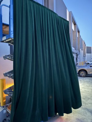 Green Custom Special Drape  2550x3200  Reveal Productions With Velcro  Excellent Condition