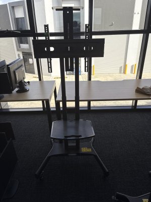 TV Stand Kaloc Mobile Stand Adjustable  Black Powder Coat