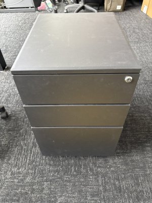 Mobile 3 Drawer Steel Pedestal ,  Slate Grey  Jason L
